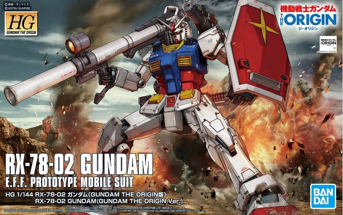 HG 1/144 RX-78-02 Gundam (Gundam The Origin Ver.) – Hobby Art Web Shop
