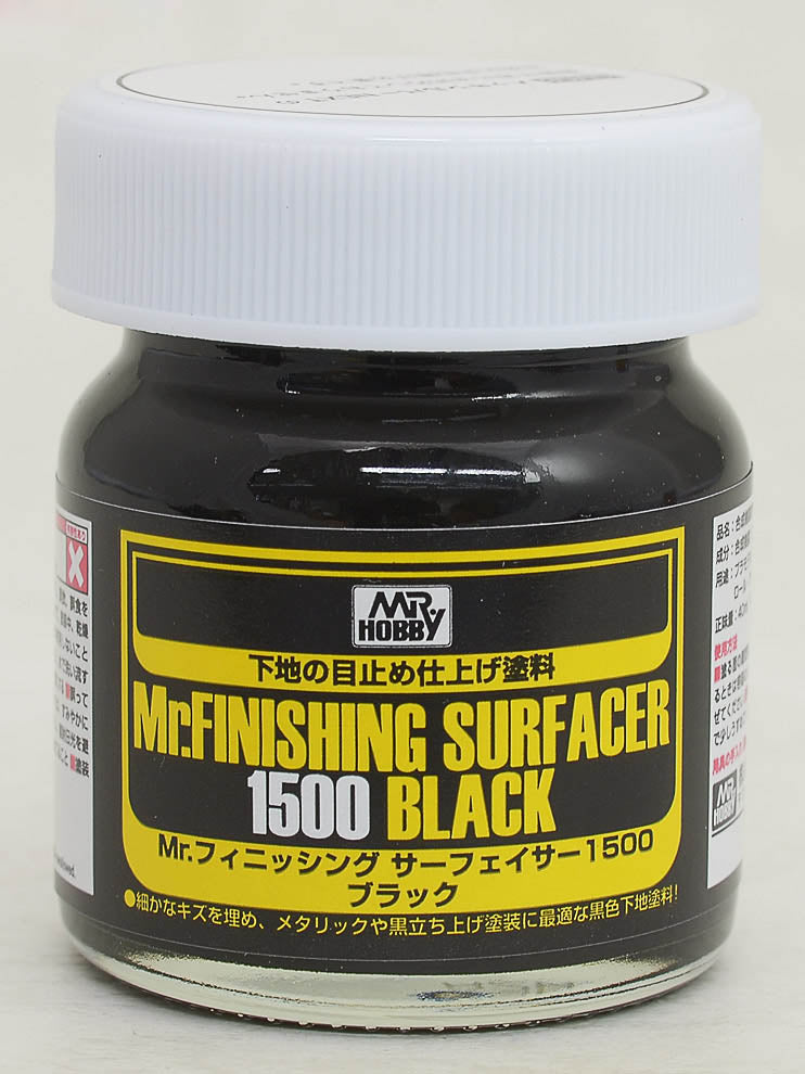 MR.FINISHING SURFACER 1500 BLACK 40ML [SF288] Hobby Art  Shop