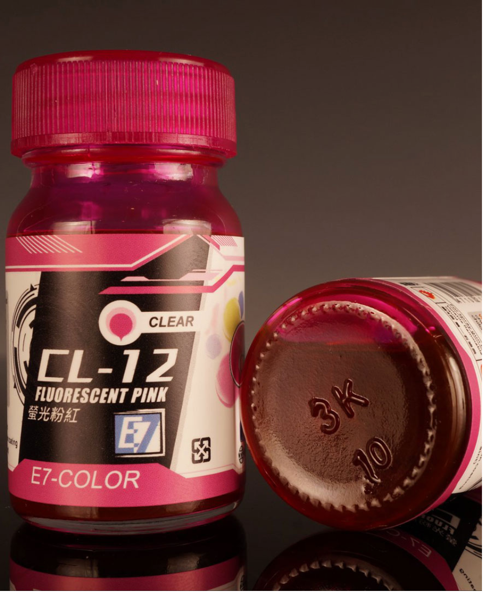 E7 CL-12 CLEAR FLUORESCENT PINK 20ML