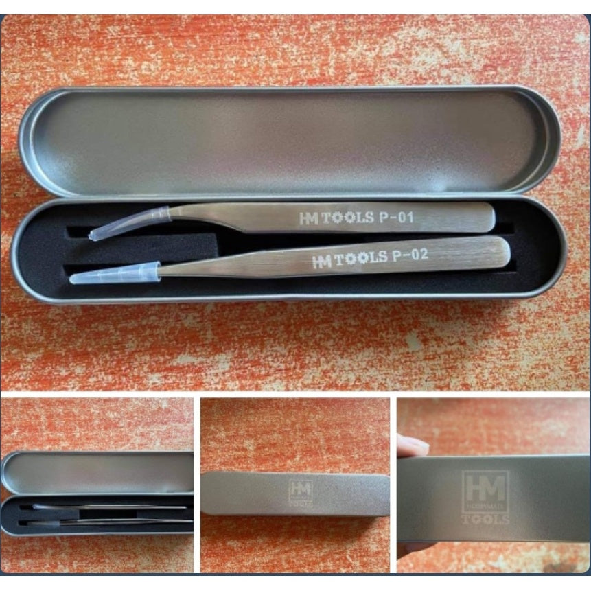 Stainless Steel Precision Tweezer set of 2