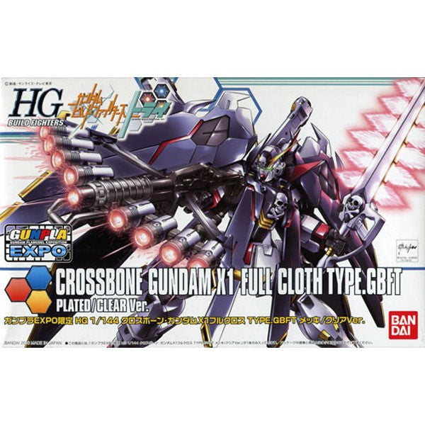 HG Crossbone Gundam X-1 Full Cloth Type.GBFT Metallic & Clear Ver